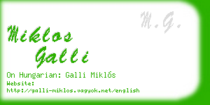 miklos galli business card